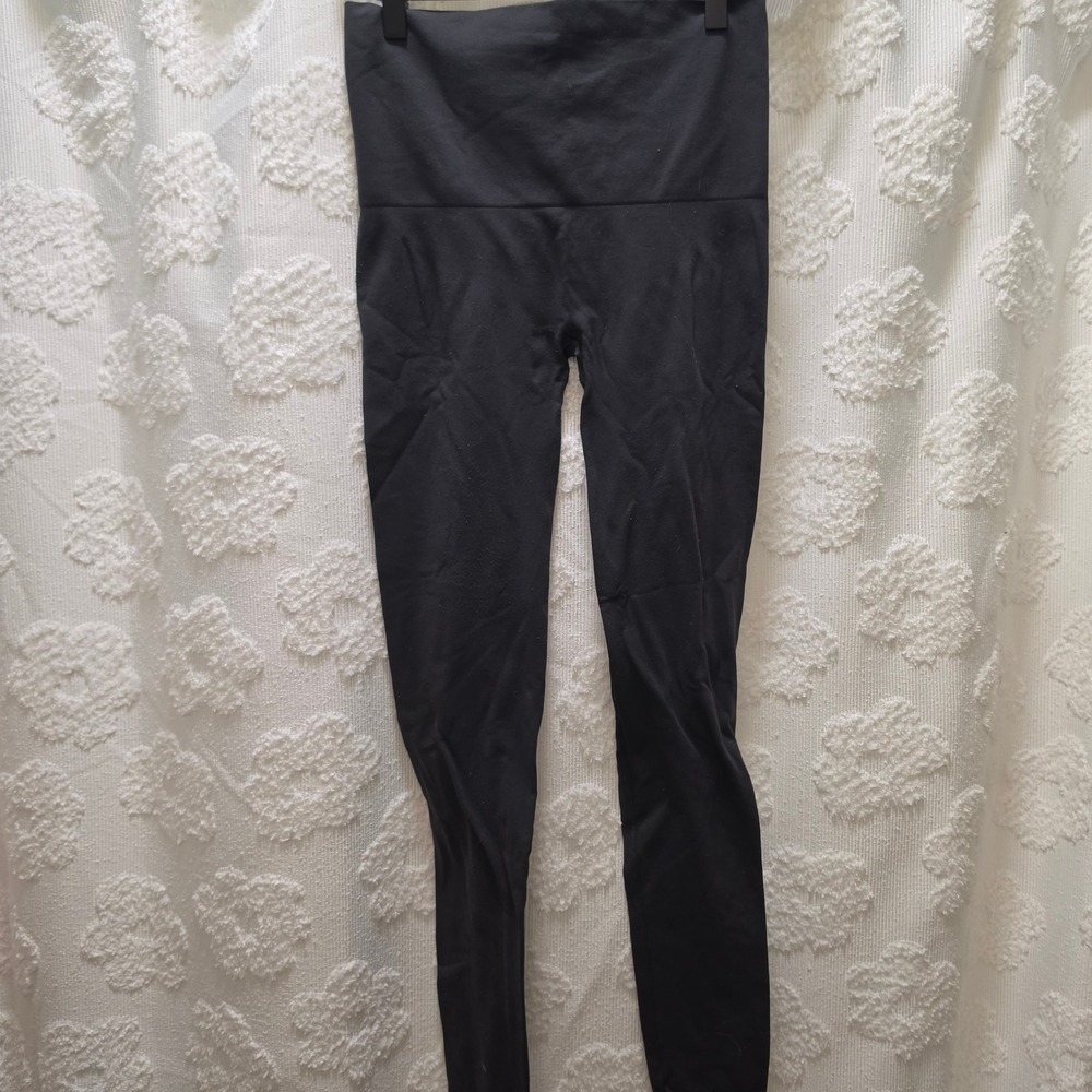 Assets by Spanx Red Hot Label‎ Black High Waisted Seamless Leggings Womens XL